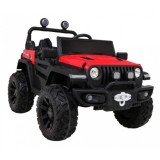 JOKO Elektrické autíčko Jeep 4x4 Master Of Terain, penové kolesá, kožené sedadlo, červené