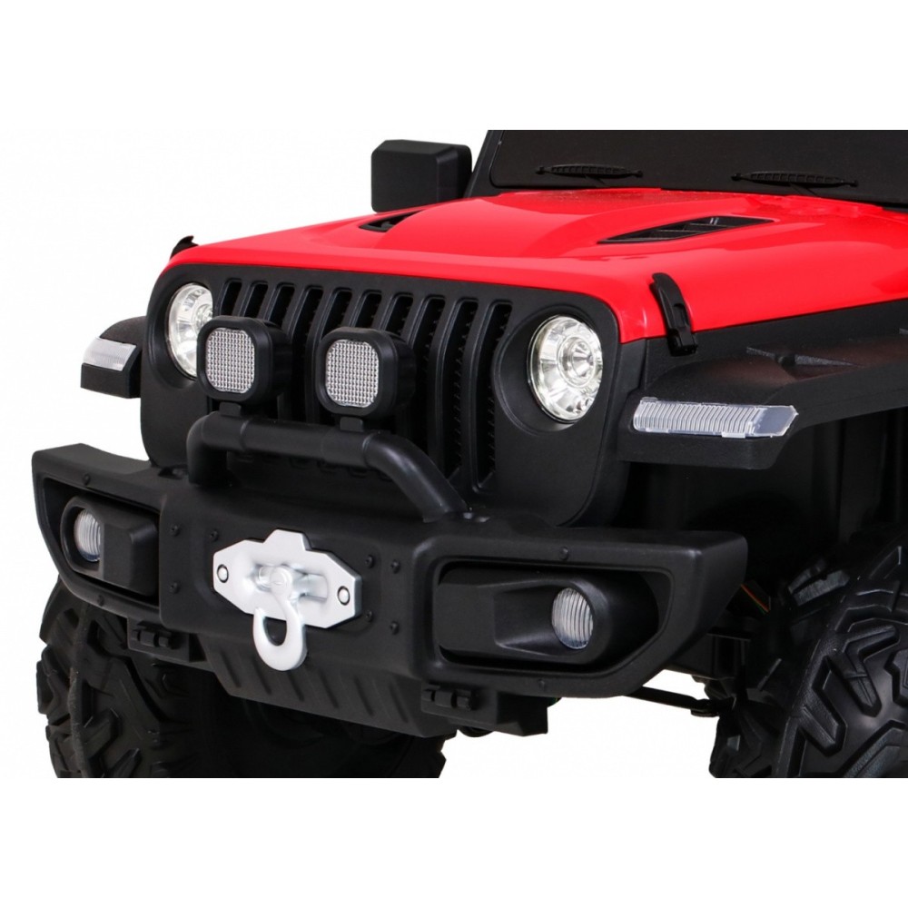 JOKO Elektrické autíčko Jeep 4x4 Master Of Terain, penové kolesá, kožené sedadlo, červené