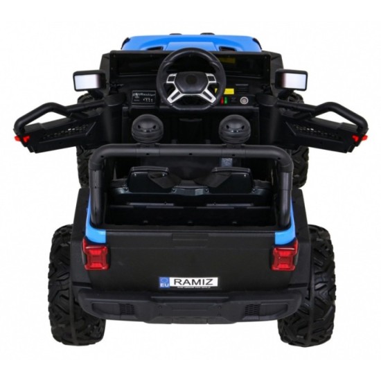 JOKO Elektrické autíčko Jeep 4x4 Master Of Terain, penové kolesá, kožené sedadlo, modré
