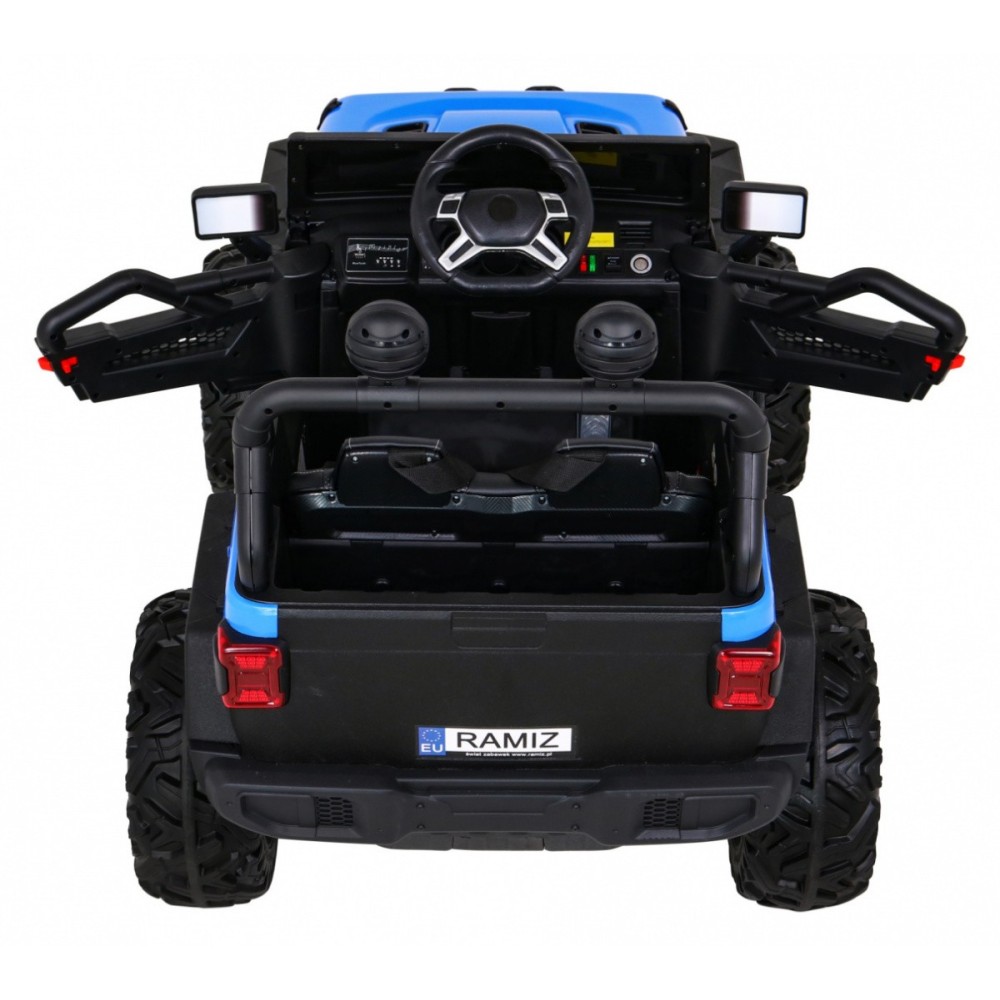 JOKO Elektrické autíčko Jeep 4x4 Master Of Terain, penové kolesá, kožené sedadlo, modré