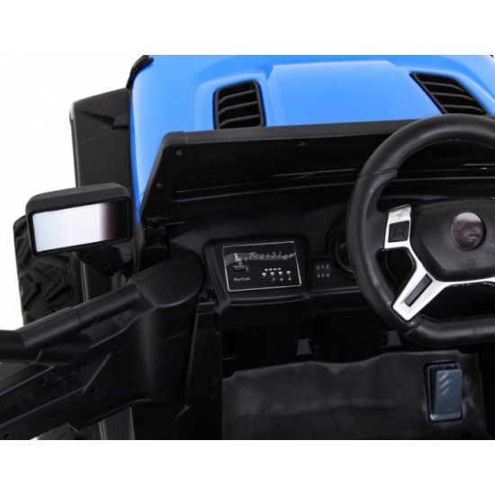 JOKO Elektrické autíčko Jeep 4x4 Master Of Terain, penové kolesá, kožené sedadlo, modré