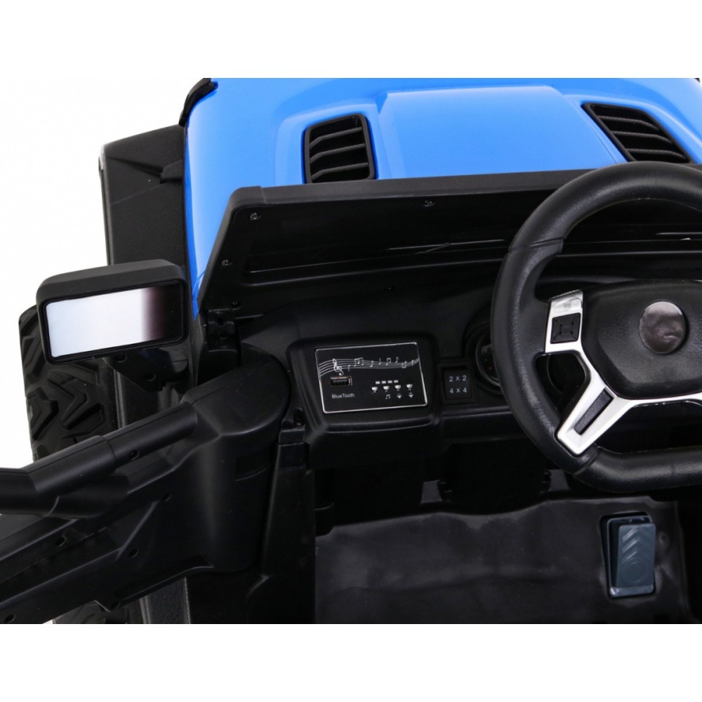 JOKO Elektrické autíčko Jeep 4x4 Master Of Terain, penové kolesá, kožené sedadlo, modré