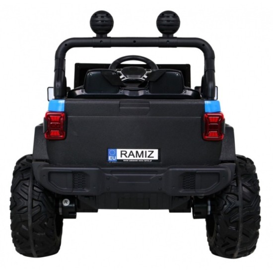 JOKO Elektrické autíčko Jeep 4x4 Master Of Terain, penové kolesá, kožené sedadlo, modré