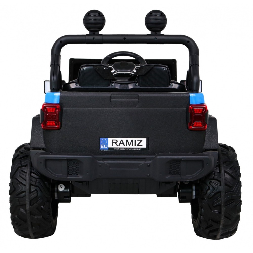 JOKO Elektrické autíčko Jeep 4x4 Master Of Terain, penové kolesá, kožené sedadlo, modré