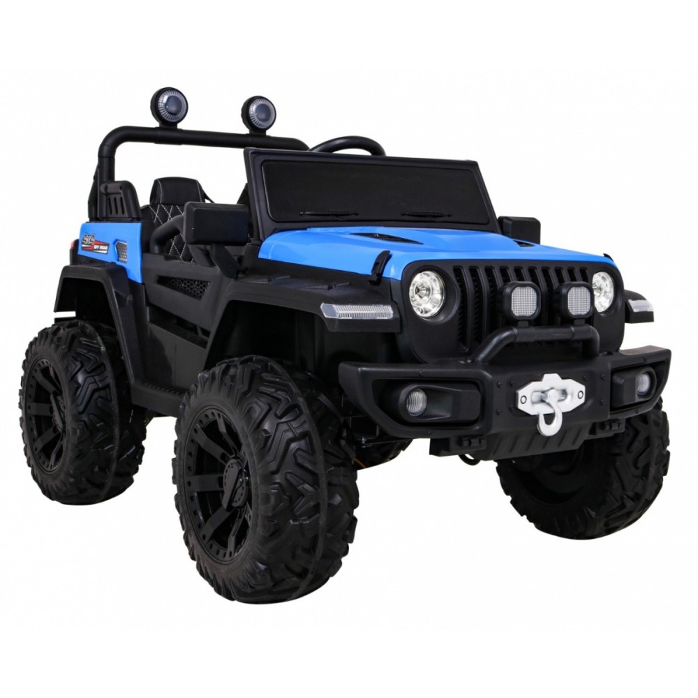 JOKO Elektrické autíčko Jeep 4x4 Master Of Terain, penové kolesá, kožené sedadlo, modré