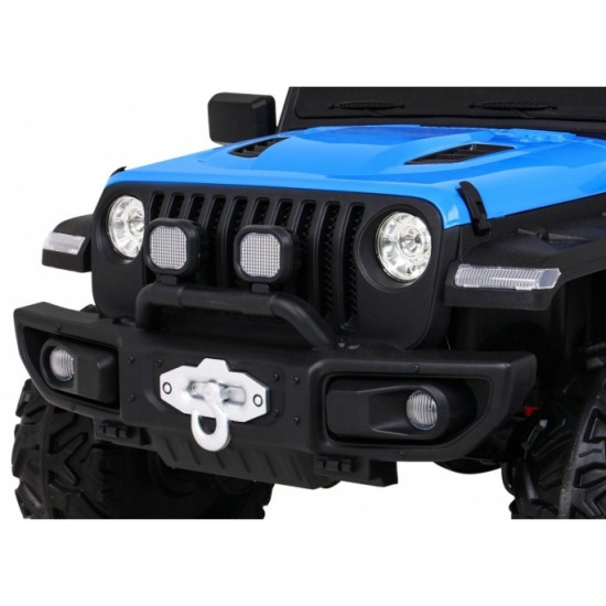JOKO Elektrické autíčko Jeep 4x4 Master Of Terain, penové kolesá, kožené sedadlo, modré