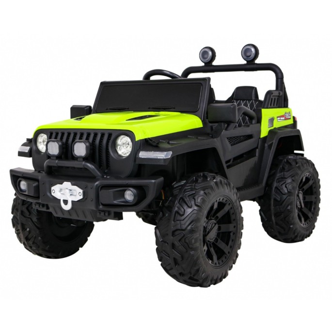 JOKO Elektrické autíčko Jeep 4x4 Master Of Terain, penové kolesá, kožené sedadlo, zelené