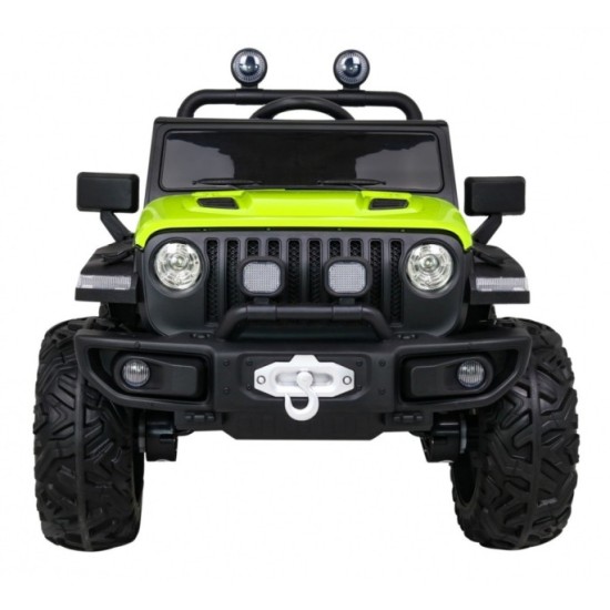 JOKO Elektrické autíčko Jeep 4x4 Master Of Terain, penové kolesá, kožené sedadlo, zelené