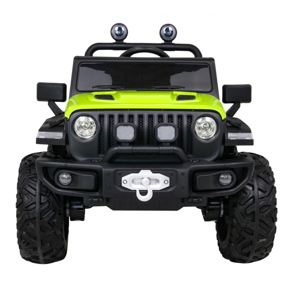 JOKO Elektrické autíčko Jeep 4x4 Master Of Terain, penové kolesá, kožené sedadlo, zelené