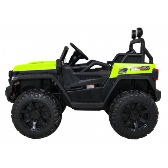 JOKO Elektrické autíčko Jeep 4x4 Master Of Terain, penové kolesá, kožené sedadlo, zelené