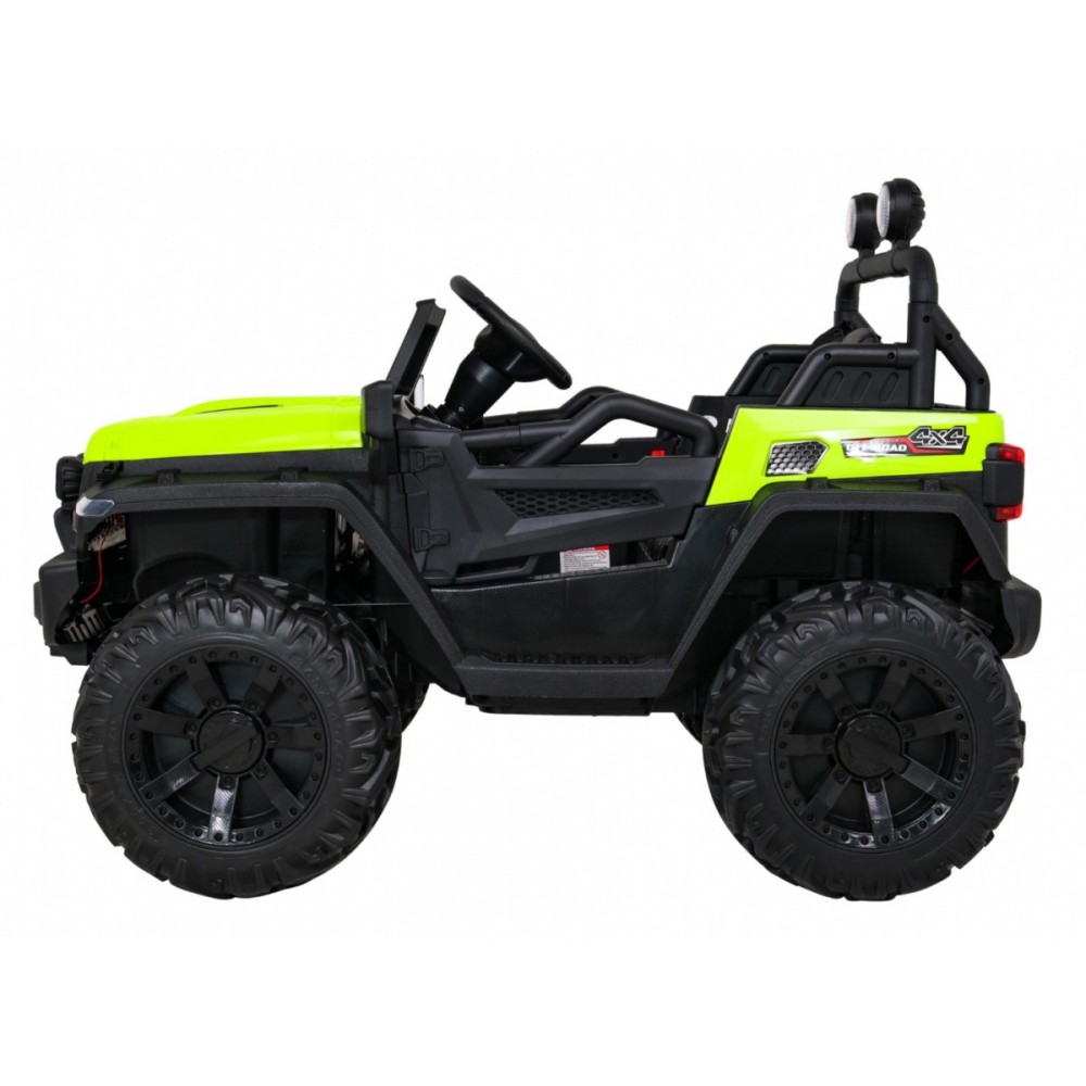 JOKO Elektrické autíčko Jeep 4x4 Master Of Terain, penové kolesá, kožené sedadlo, zelené