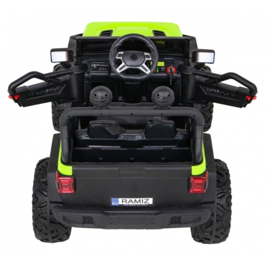 JOKO Elektrické autíčko Jeep 4x4 Master Of Terain, penové kolesá, kožené sedadlo, zelené