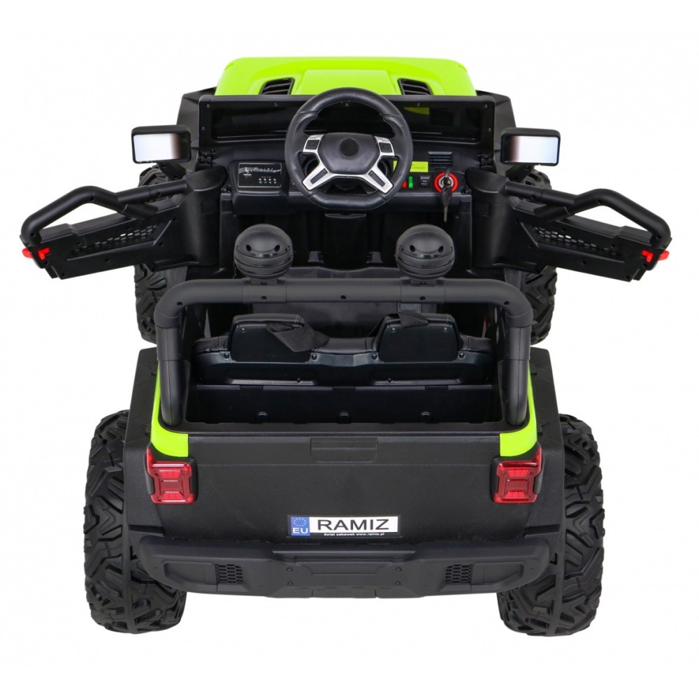 JOKO Elektrické autíčko Jeep 4x4 Master Of Terain, penové kolesá, kožené sedadlo, zelené