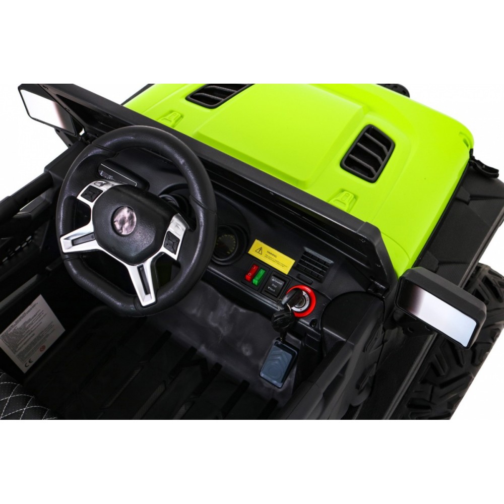 JOKO Elektrické autíčko Jeep 4x4 Master Of Terain, penové kolesá, kožené sedadlo, zelené