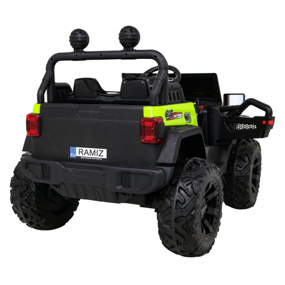 JOKO Elektrické autíčko Jeep 4x4 Master Of Terain, penové kolesá, kožené sedadlo, zelené