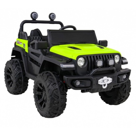 JOKO Elektrické autíčko Jeep 4x4 Master Of Terain, penové kolesá, kožené sedadlo, zelené