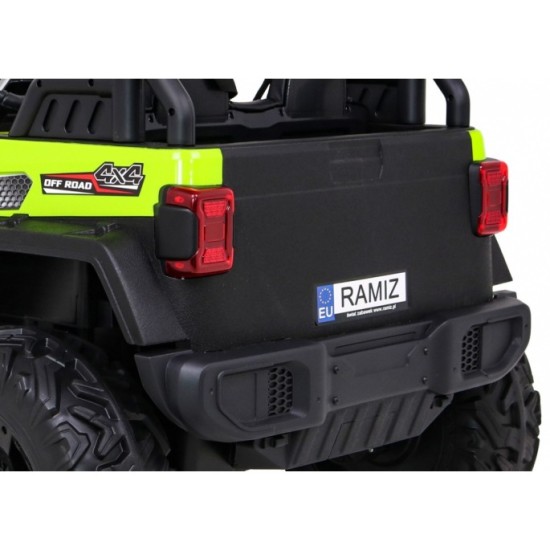 JOKO Elektrické autíčko Jeep 4x4 Master Of Terain, penové kolesá, kožené sedadlo, zelené