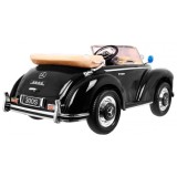 JOKO Elektrické autíčko Mercedes 300s RETRO, lakované, penové kolesá, odpružené, FM rádio, čierna