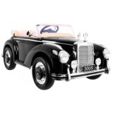 JOKO Elektrické autíčko Mercedes 300s RETRO, lakované, penové kolesá, odpružené, FM rádio, čierna