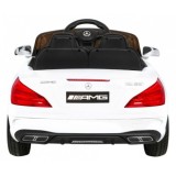 JOKO Elektrické autíčko Mercedes Benz AMG SL65 S, Efekt Hojdania, penové kolesá, kožené sedadlo, biele