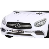 JOKO Elektrické autíčko Mercedes Benz AMG SL65 S, Efekt Hojdania, penové kolesá, kožené sedadlo, biele