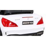 JOKO Elektrické autíčko Mercedes Benz AMG SL65 S, Efekt Hojdania, penové kolesá, kožené sedadlo, biele