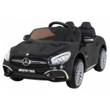 JOKO Elektrické autíčko Mercedes Benz AMG SL65 S, Efekt Hojdania, Penové kolesá, Kožené sedadlo, čierne