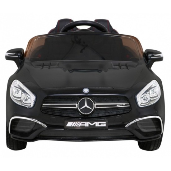 JOKO Elektrické autíčko Mercedes Benz AMG SL65 S, Efekt Hojdania, Penové kolesá, Kožené sedadlo, čierne