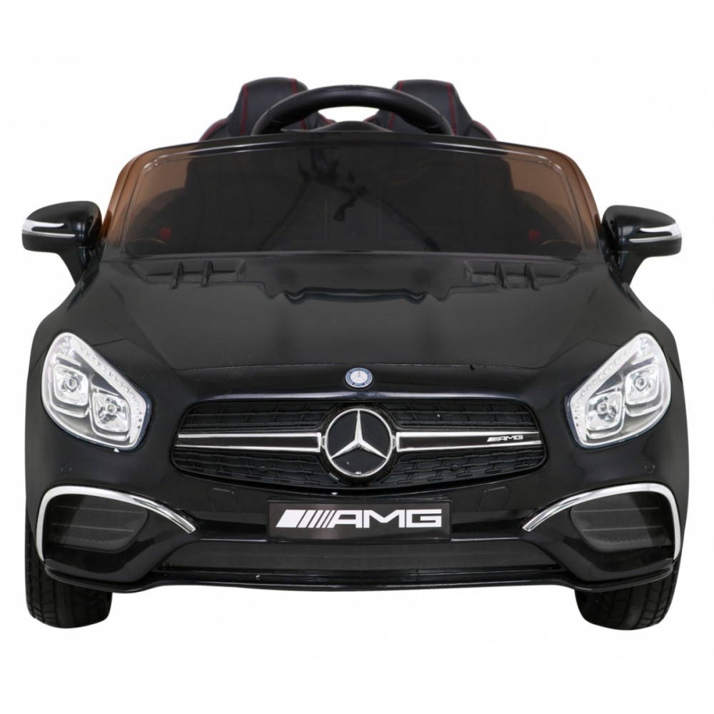 JOKO Elektrické autíčko Mercedes Benz AMG SL65 S, Efekt Hojdania, Penové kolesá, Kožené sedadlo, čierne