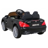 JOKO Elektrické autíčko Mercedes Benz AMG SL65 S, Efekt Hojdania, Penové kolesá, Kožené sedadlo, čierne