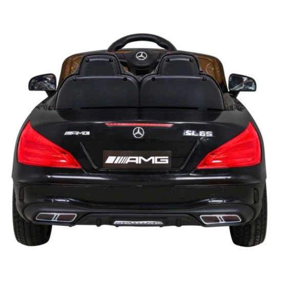 JOKO Elektrické autíčko Mercedes Benz AMG SL65 S, Efekt Hojdania, Penové kolesá, Kožené sedadlo, čierne