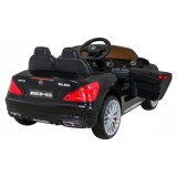 JOKO Elektrické autíčko Mercedes Benz AMG SL65 S, Efekt Hojdania, Penové kolesá, Kožené sedadlo, čierne