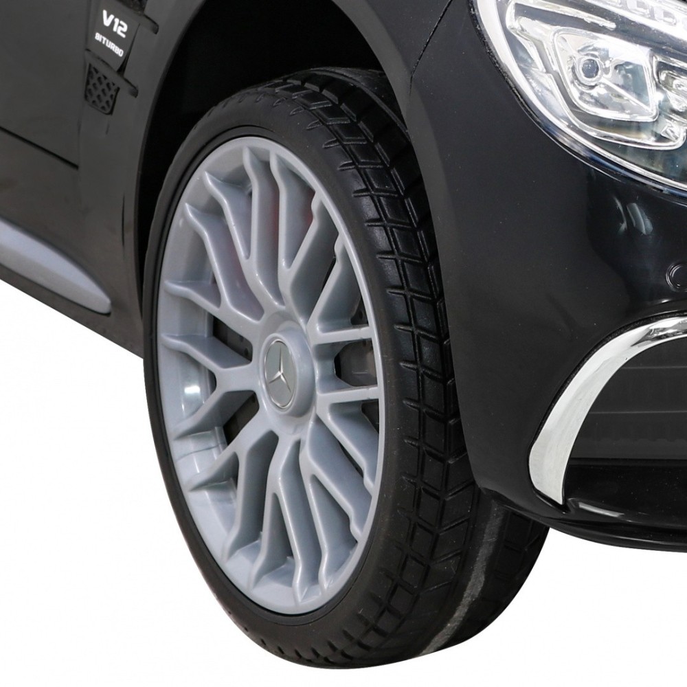 JOKO Elektrické autíčko Mercedes Benz AMG SL65 S, Efekt Hojdania, Penové kolesá, Kožené sedadlo, čierne