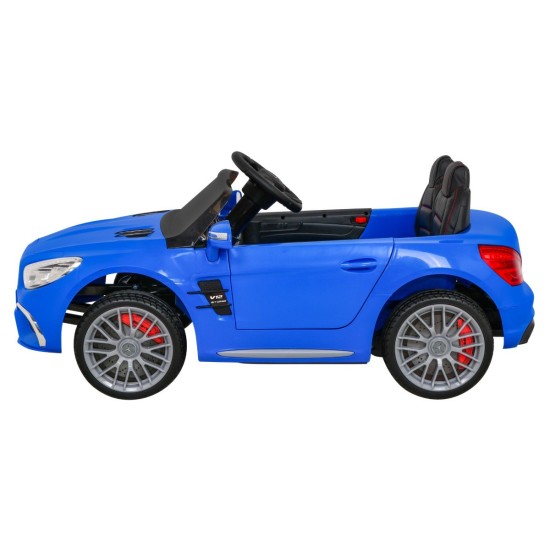 JOKO Elektrické autíčko Mercedes Benz AMG SL65 S, Efekt Hojdania, penové kolesá, kožené sedadlo, modré