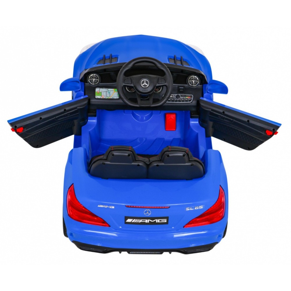JOKO Elektrické autíčko Mercedes Benz AMG SL65 S, Efekt Hojdania, penové kolesá, kožené sedadlo, modré
