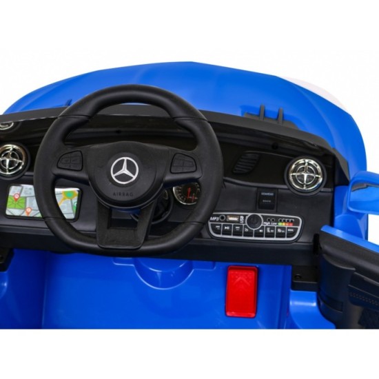 JOKO Elektrické autíčko Mercedes Benz AMG SL65 S, Efekt Hojdania, penové kolesá, kožené sedadlo, modré