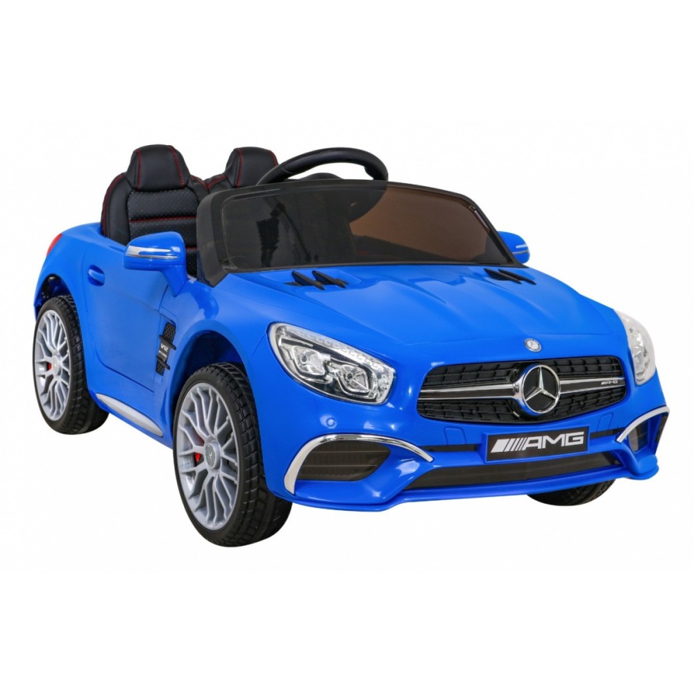 JOKO Elektrické autíčko Mercedes Benz AMG SL65 S, Efekt Hojdania, penové kolesá, kožené sedadlo, modré