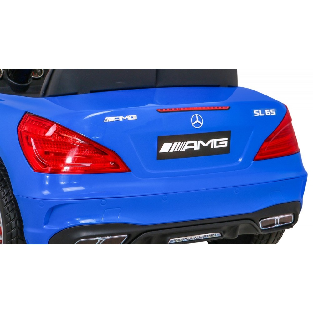 JOKO Elektrické autíčko Mercedes Benz AMG SL65 S, Efekt Hojdania, penové kolesá, kožené sedadlo, modré