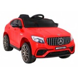 JOKO Elektrické autíčko Mercedes Benz GLC63S 4x4, penové kolesá, kožené sedadlo, červené