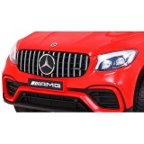 JOKO Elektrické autíčko Mercedes Benz GLC63S 4x4, penové kolesá, kožené sedadlo, červené