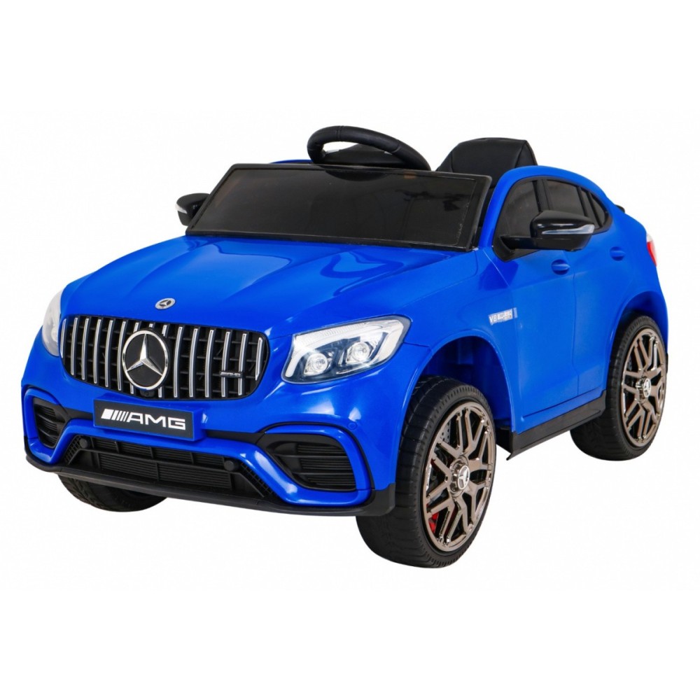 JOKO Elektrické autíčko Mercedes Benz GLC63S 4x4, penové kolesá, kožené sedadlo, modré