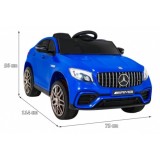 JOKO Elektrické autíčko Mercedes Benz GLC63S 4x4, penové kolesá, kožené sedadlo, modré