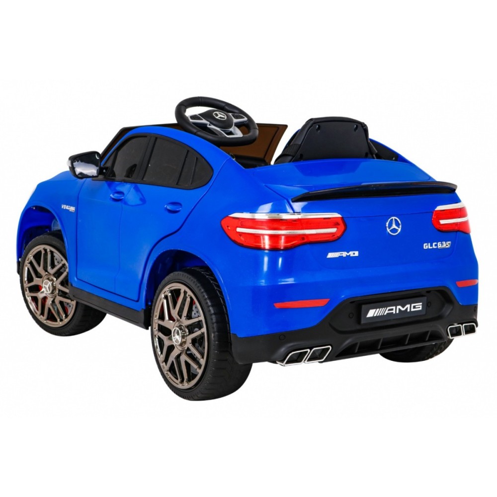 JOKO Elektrické autíčko Mercedes Benz GLC63S 4x4, penové kolesá, kožené sedadlo, modré