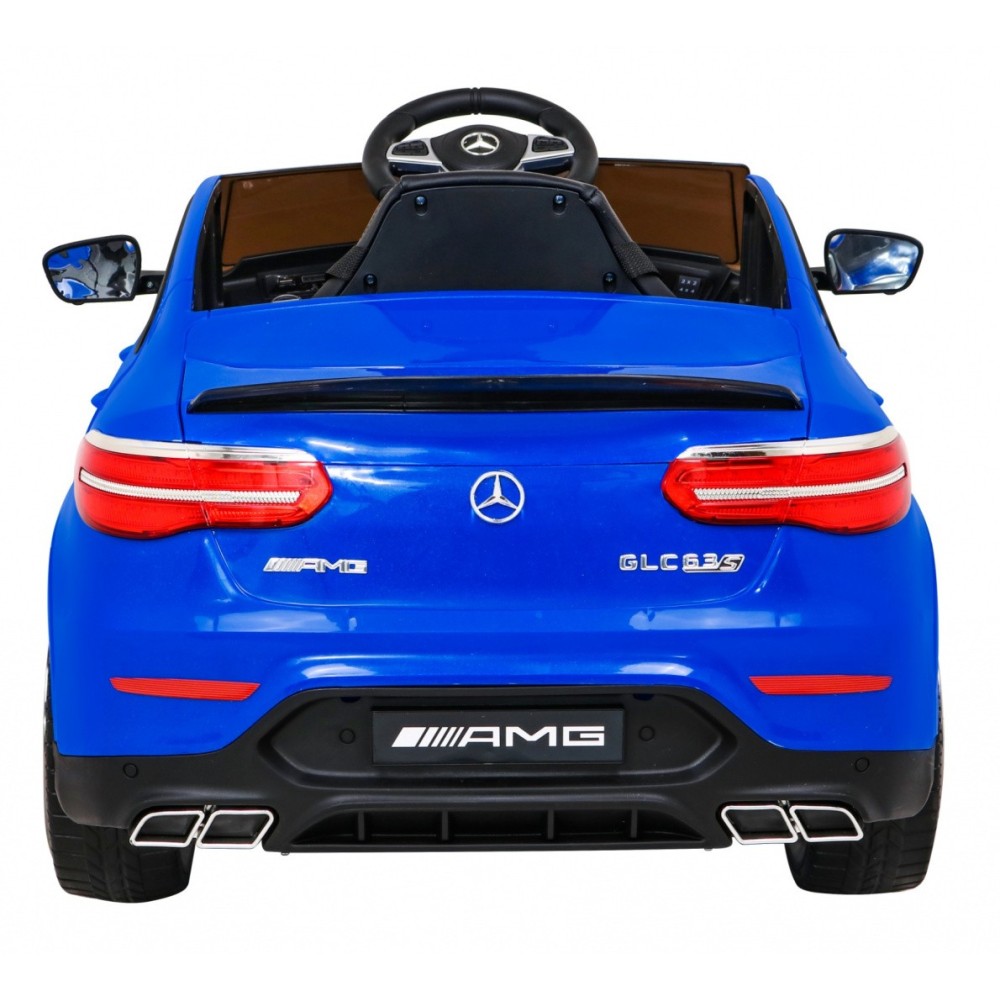 JOKO Elektrické autíčko Mercedes Benz GLC63S 4x4, penové kolesá, kožené sedadlo, modré