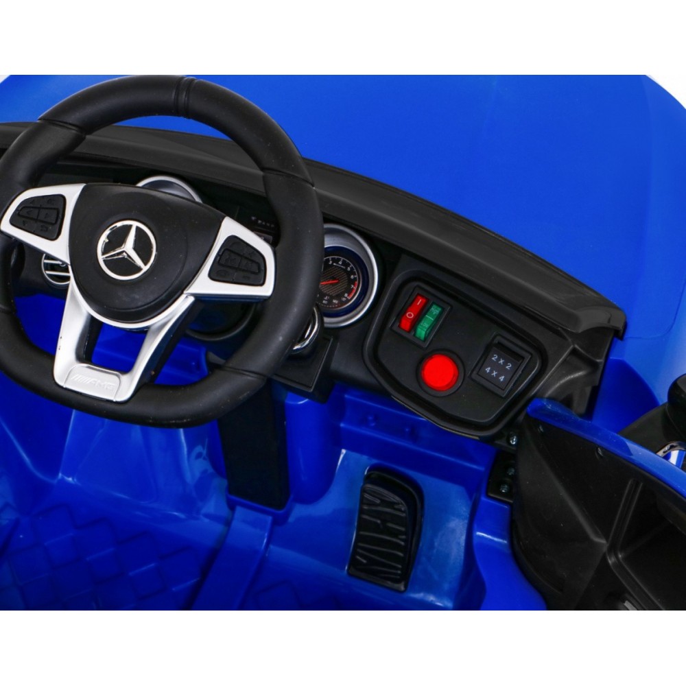 JOKO Elektrické autíčko Mercedes Benz GLC63S 4x4, penové kolesá, kožené sedadlo, modré