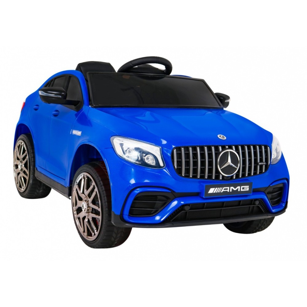 JOKO Elektrické autíčko Mercedes Benz GLC63S 4x4, penové kolesá, kožené sedadlo, modré