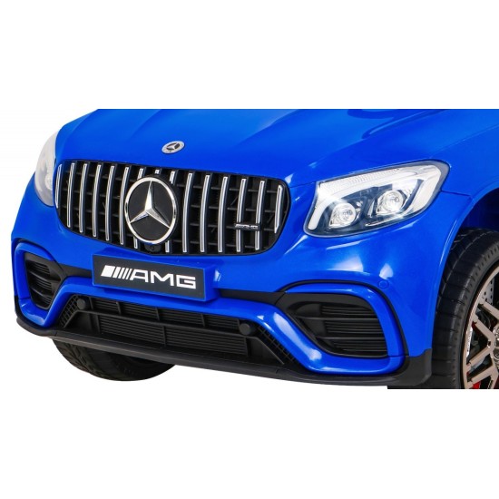 JOKO Elektrické autíčko Mercedes Benz GLC63S 4x4, penové kolesá, kožené sedadlo, modré