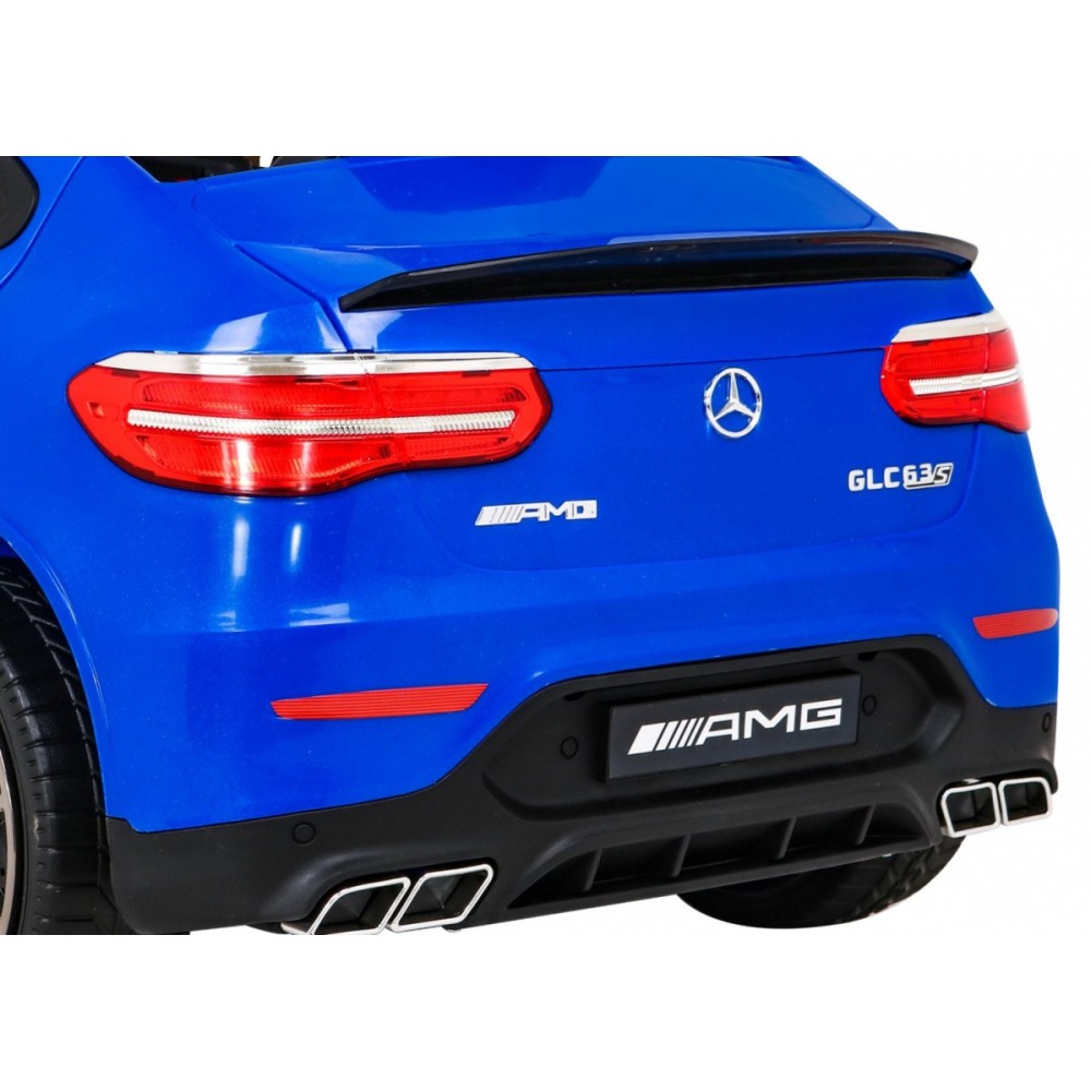 JOKO Elektrické autíčko Mercedes Benz GLC63S 4x4, penové kolesá, kožené sedadlo, modré