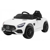 JOKO Elektrické autíčko Mercedes Benz GT, penové kolesá, kožené sedadlo, USB, biele