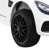 JOKO Elektrické autíčko Mercedes Benz GT, penové kolesá, kožené sedadlo, USB, biele